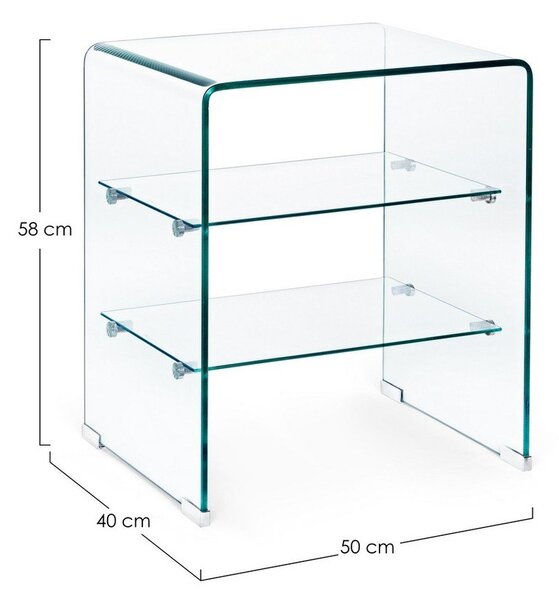 Sklenený odkladací stolík 40x50 cm Iride – Bizzotto