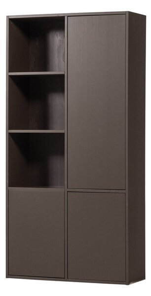 Tmavohnedá modulárna skrinka z borovicového dreva 108x215 cm Meggy – WOOOD