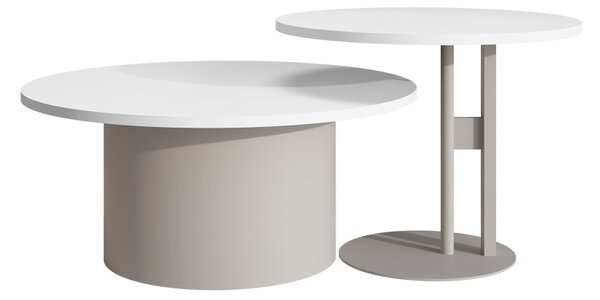 Mirjan24 Set 2 konferenčných stolíkov Zalisio Kasmir, Farby: kašmír / biela arktická 5903211478086