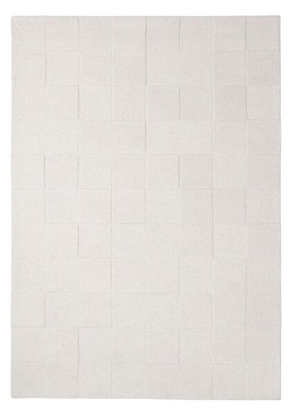 Slonovinový ručne tkaný vlnený koberec 160x230 cm Checkerboard – Flair Rugs