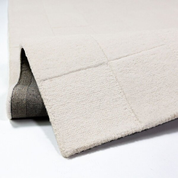 Slonovinový ručne tkaný vlnený koberec 160x230 cm Checkerboard – Flair Rugs