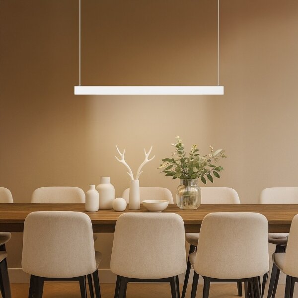 LED Luster na lanku LINEA LED/36W/230V 3000/4000/5700K CRI 90 biela