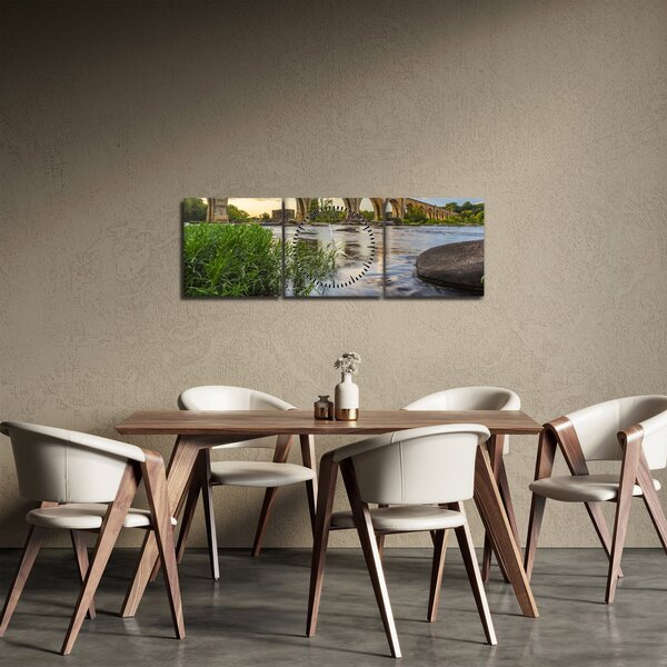 Obraz - Richmondský železničný most (s hodinami) (90x30 cm)