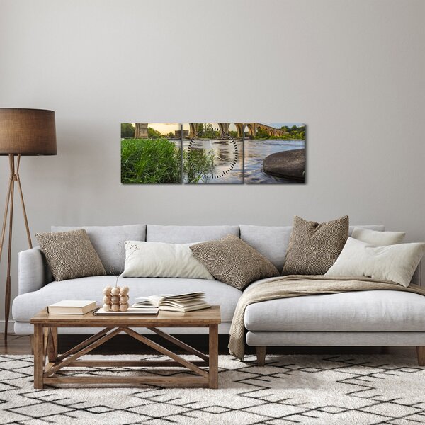 Obraz - Richmondský železničný most (s hodinami) (90x30 cm)