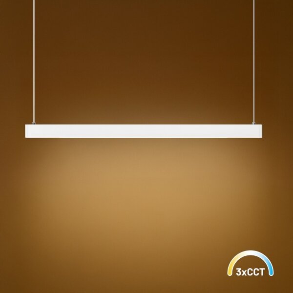 LED Luster na lanku LINEA LED/36W/230V 3000/4000/5700K CRI 90 biela