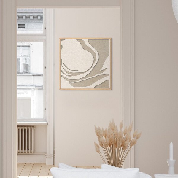 3D obraz s rámom/akustický 62x62 cm Silent Whisper 1 – Malerifabrikken