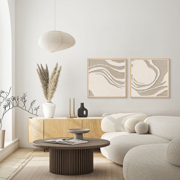 3D obraz s rámom/akustický 62x62 cm Silent Whisper 1 – Malerifabrikken