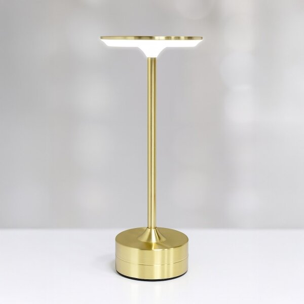 Nabíjateľná dotyková stolná LED lampa TAVOLO LED/2,5W/5V 2400 mAh 3000-6000K zlatá