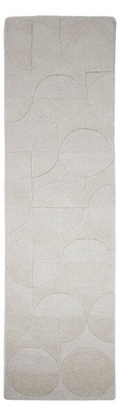 Slonovinový ručne tkaný vlnený behúň 60x230 cm Gigi – Flair Rugs