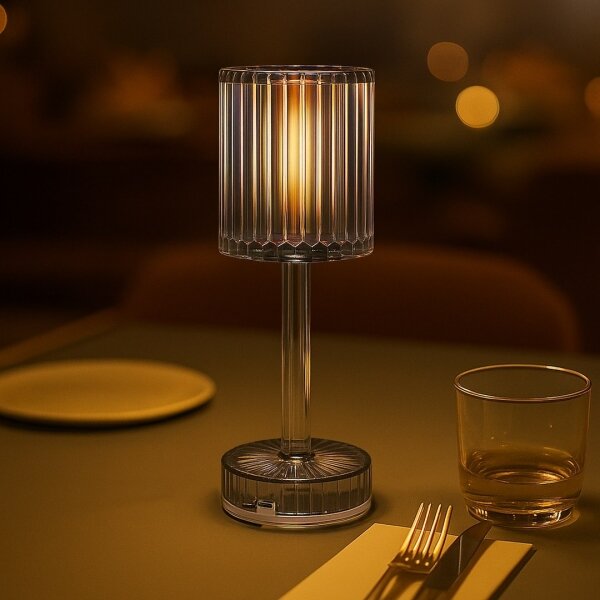 LED Nabíjateľná dotyková stolová lampa SIMPLE LED/1W/5V 3000-6000K 2400 mAh dymová