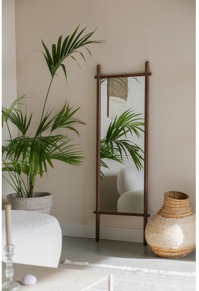 Stojacie zrkadlo s dreveným rámom 58x160 cm Solene – White Label