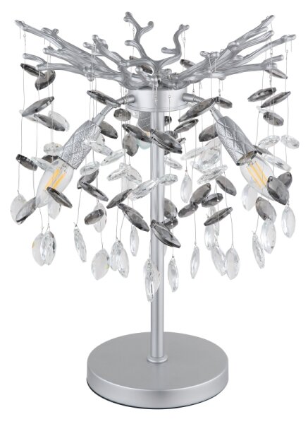 Globo 64138TS - Stolná lampa QUEENA 3xE14/40W/230V strieborná
