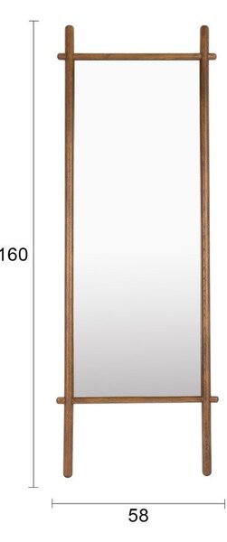 Stojacie zrkadlo s dreveným rámom 58x160 cm Solene – White Label