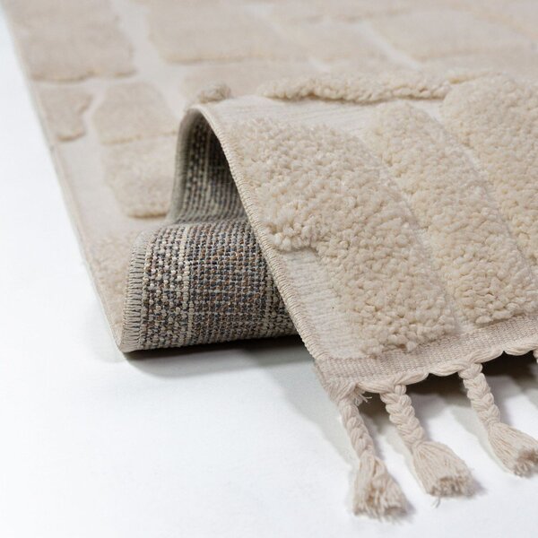 Krémový koberec 133x190 cm Esra Cobbled – Flair Rugs