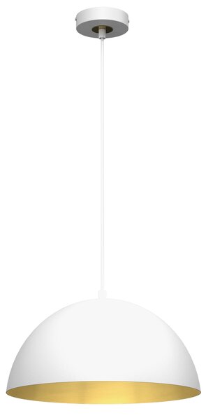 Závesné svietidlo Beta, 1x zlaté/biele kovové tienidlo, (fi 35cm), w