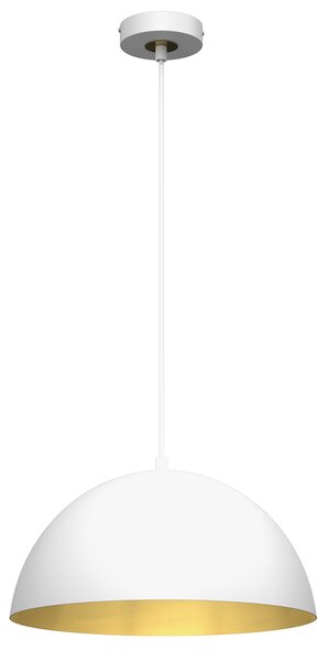 Závesné svietidlo Beta, 1x zlaté/biele kovové tienidlo, (fi 35cm), w
