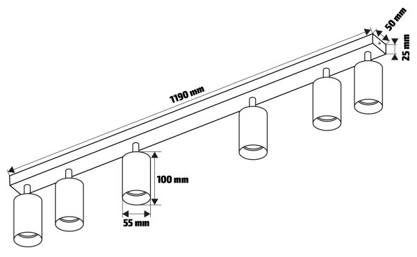 Brilagi - LED RGBW stmievateľné bodové svietidlo SELE DIAMANT 6xGU10/6,5W/230V Wi-Fi biela