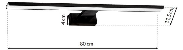 Nástenné LED svietidlo Shine1, 1x LED 15w, 4000k, (80 cm), b