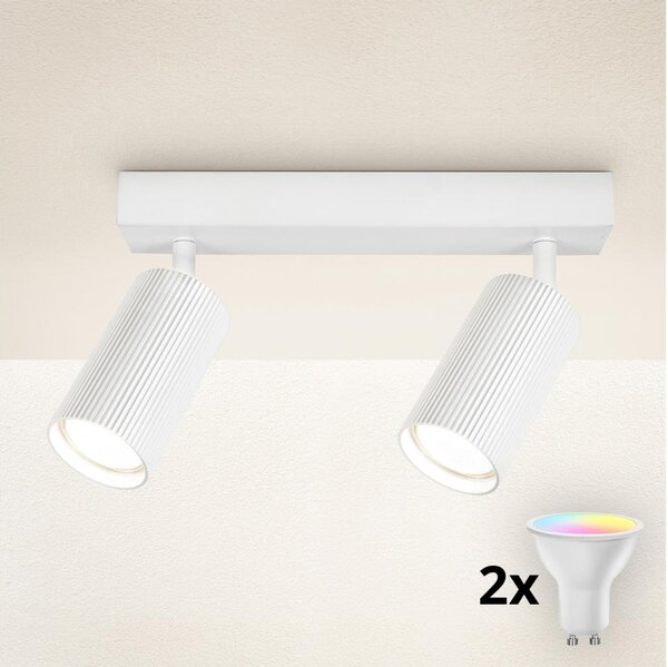 Brilagi - LED RGBW stmievateľné bodové svietidlo SELE MODERN 2xGU10/4,8W/230V biela
