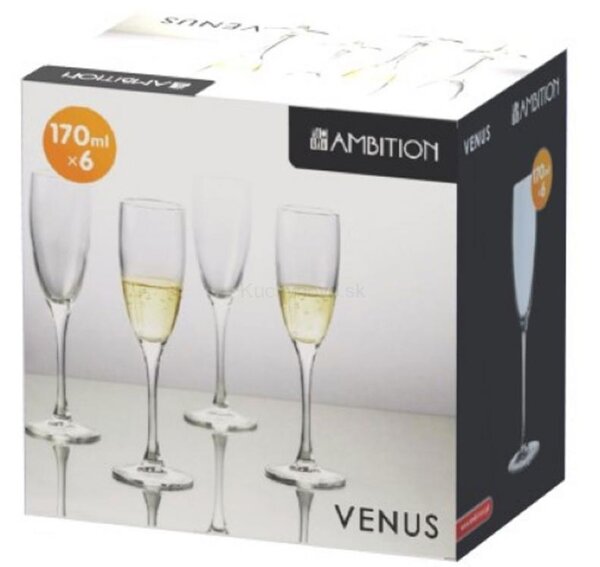 AMBITION Venus sada pohárov na šampanské 170 ml