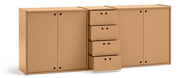Komoda v prírodnej farbe 197x80x40 cm Wally – Teulat