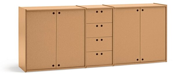 Komoda v prírodnej farbe 197x80x40 cm Wally – Teulat