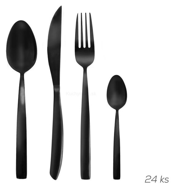 BLACK LUXURE sada nerezových príborov, 24 ks