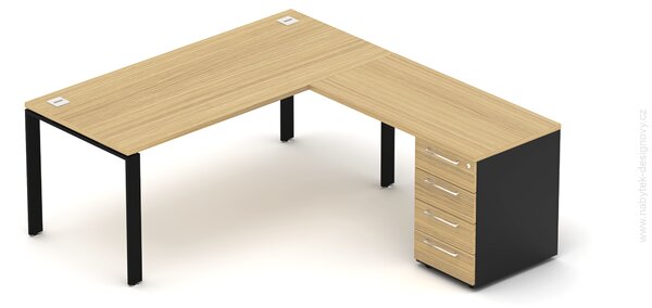 Kancelárska zostava EPIC Z11 U, dĺžka stola 160cm (Zostava pre jednu osobu)