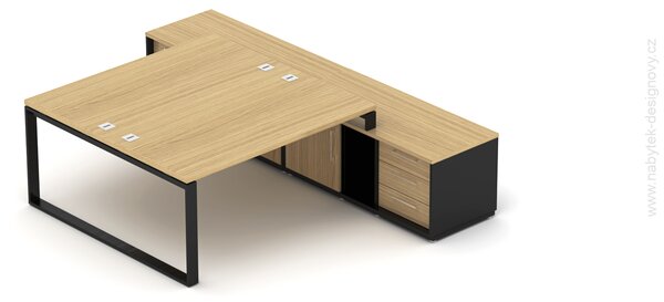 Kancelárska zostava EPIC Z19 O pre dve osoby (Zostava s dĺžkou stola 120cm a dĺžkou komôd 280cm)