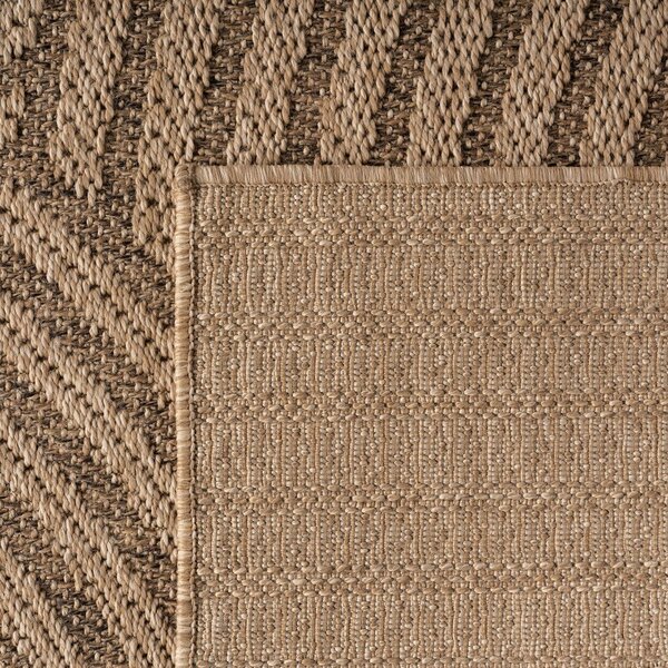 Hnedý okrúhly vnútorný a vonkajší koberec ø 120 cm Timber 1401 – Ayyildiz Carpets