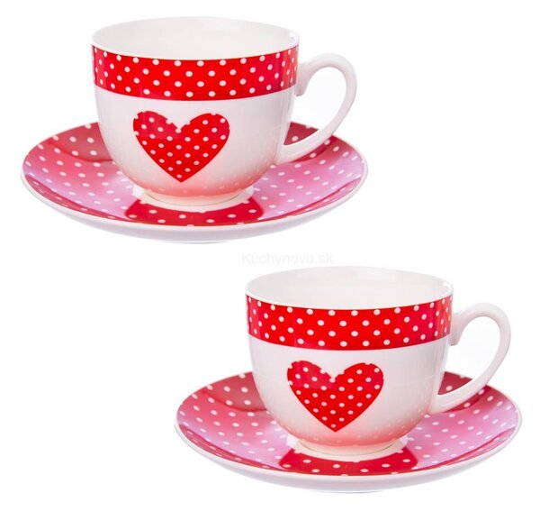 ORION porcelánové hrnčeky s podšálkou, 280 ml