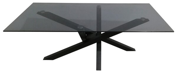 KONFERENČNÝ STOLÍK, sivá, čierna, kov, sklo, 120/60/45 cm Xora - Stolíky do obývačky