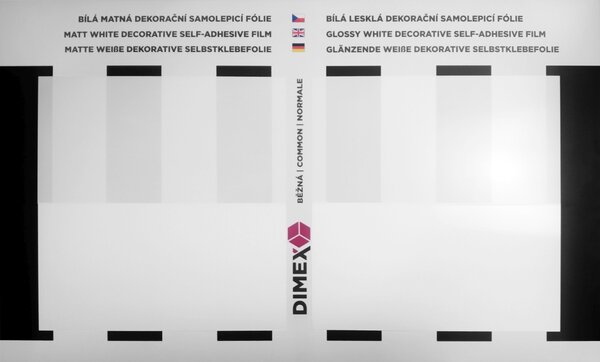 DIMEX | Samolepiace fólie s vysokou krycou schopnosťou DFM-47 | šírka 47 cm | BIELA ​​MATNÁ
