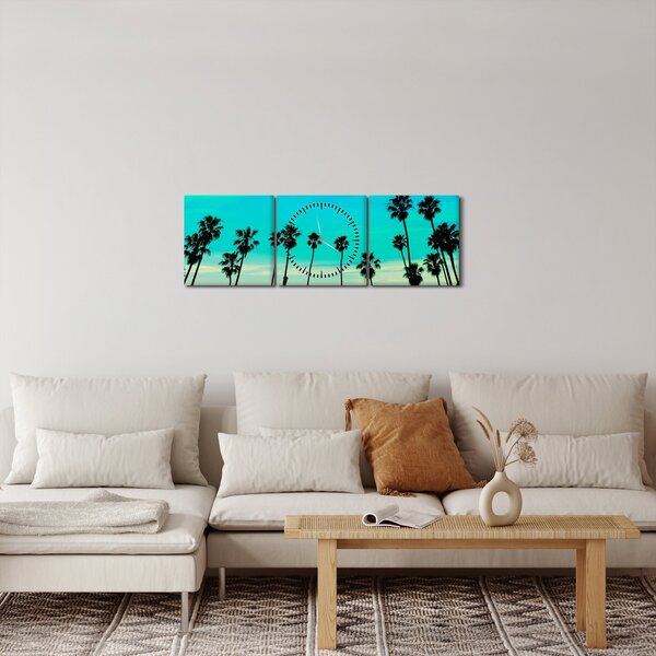 Obraz - Kalifornia (s hodinami) (90x30 cm)