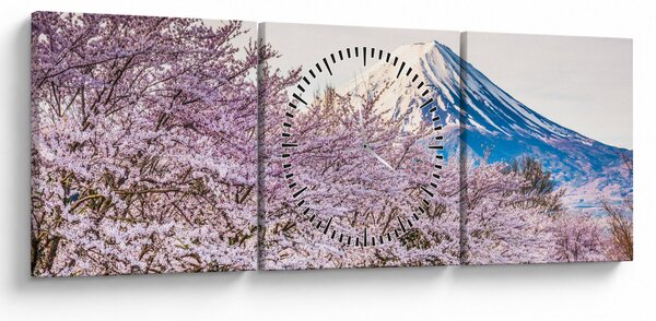 Obraz - Japonsko na jar (s hodinami) (90x30 cm)