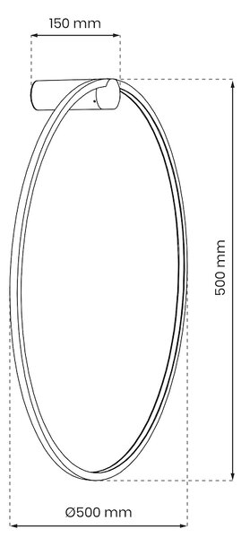 Nástenné LED svietidlo Saturno, 1x LED 25w, 4000k, g