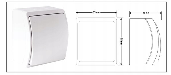 VIPLAST Jednopólový spínač svetla 230V