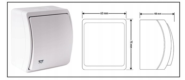 VIPLAST Jednoduchý vypínač 230V
