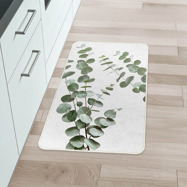 Biely/zelený koberec 45x75 cm Stevia – douceur d'intérieur