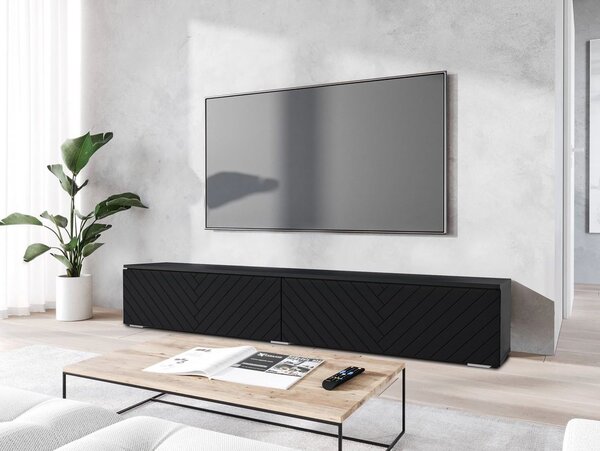 TV stolík s LED osvetlením 180 cm WILLA D - čierny grafit 1