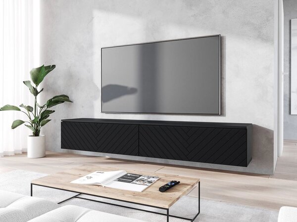 TV stolík s LED osvetlením 180 cm WILLA D - čierny grafit 1