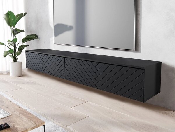 TV stolík s LED osvetlením 180 cm WILLA D - čierny grafit 1