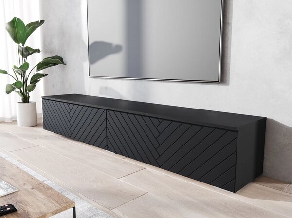 TV stolík s LED osvetlením 180 cm WILLA D - čierny grafit 1