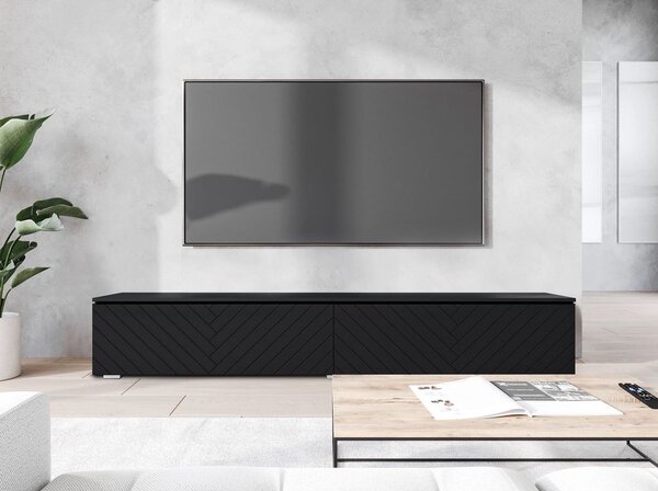 TV stolík s LED osvetlením 180 cm WILLA D - čierny grafit 1