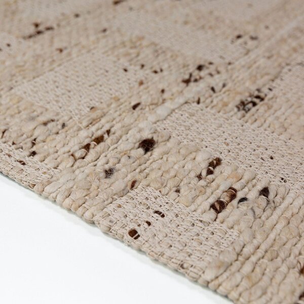 Ručne tkaný koberec s prímesou vlny v prírodnej farbe 140x200 cm Rova Blend – Flair Rugs