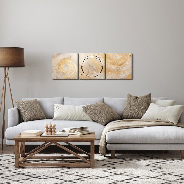 Obraz - Vzorovaná textúra (s hodinami) (90x30 cm)