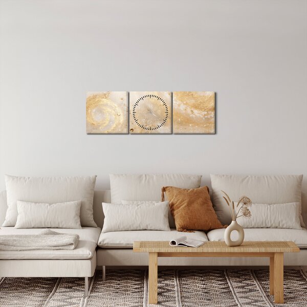 Obraz - Vzorovaná textúra (s hodinami) (90x30 cm)
