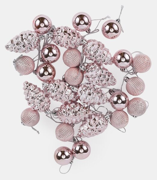 Sinsay - Balenie 27 vianočných ozdôb - pastelová ružová