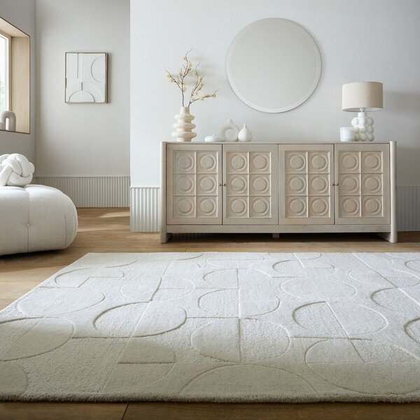 Slonovinový ručne tkaný vlnený koberec 200x290 cm Gigi – Flair Rugs