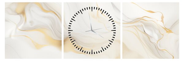 Obraz - Abstrakcia s dekorom (s hodinami) (90x30 cm)